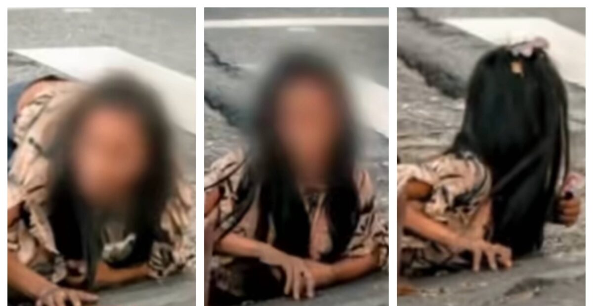 Babae biglang lumabas sa drainage sa Makati, nagtatakbo: Sadako Girl!?